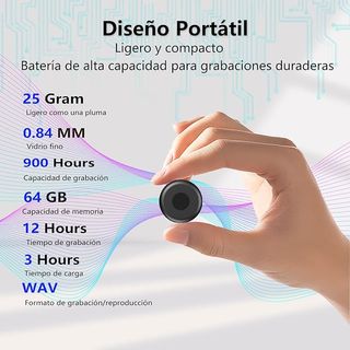 Gonikli A06 grabadora 64GB activada por voz USB-C