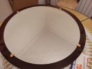 Espejo Redondo Madera y Cristal