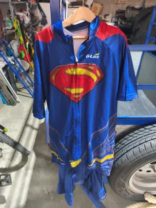 Maillot Ciclismo Superman G-Like Azul