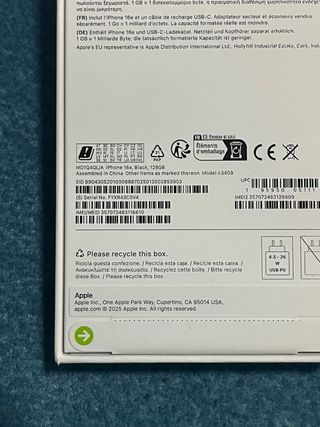 iPhone 16e 128GB Negro