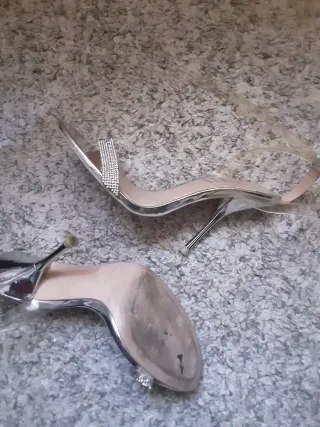 Sandalias Zara Talla 38 Brillantes