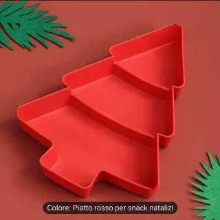 Piatto Albero Rosso Natale