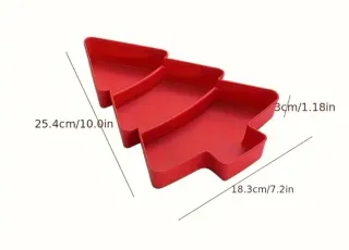 Piatto Albero Rosso Natale