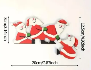 Decorazione porta Babbo Natale in legno