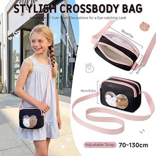 Amythe mochila 22L 4 piezas niña kawaii Negra Rosa