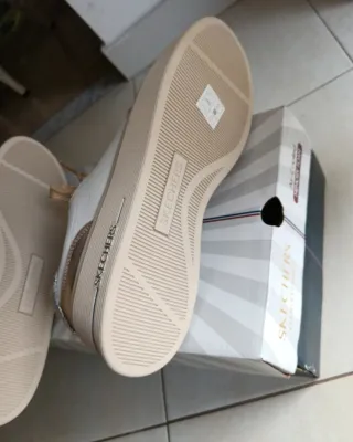 Scarpe Skechers Donna Bianco Oro