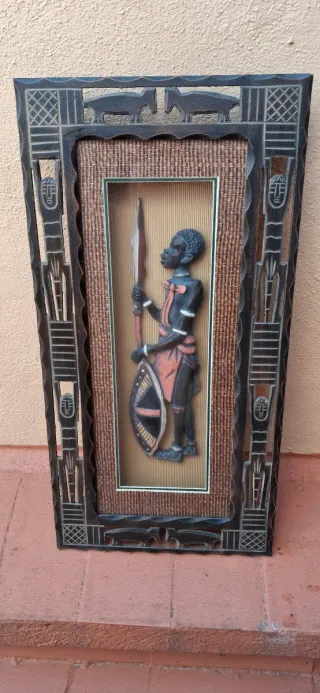 Cuadros africanos de madera y c