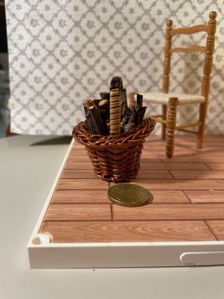 Cesta legna per casa bambole