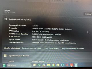 Portátil Lenovo Gris Intel Core i5 Iris Xe 512SSD