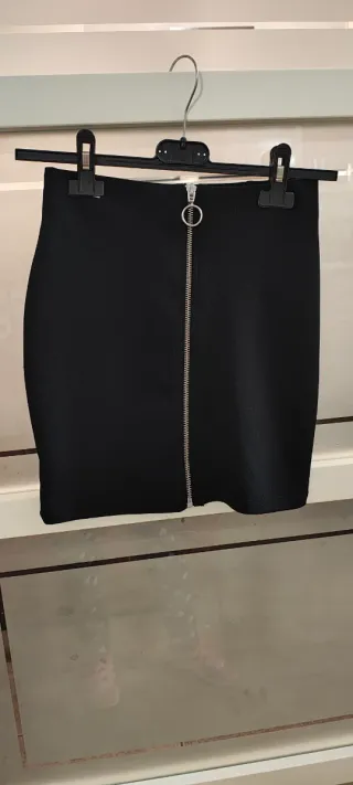 Minigonna Terranova Nera Zip