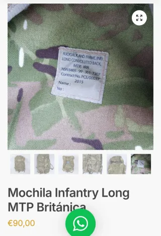 Mochila Ejército Británico MTP