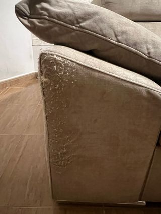 Sofá Chaiselongue Beige/Marrón