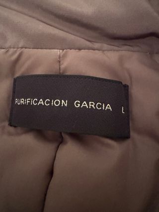 Anorak plumas Purificación García verde caqui