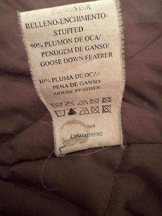 Anorak plumas Purificación García verde caqui