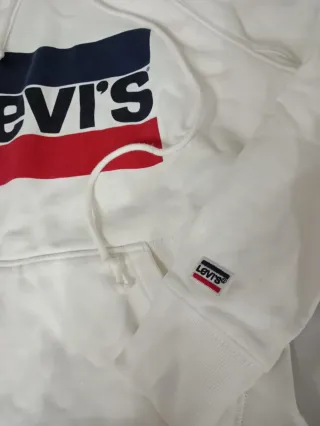 Felpa Levi's bianca con logo color block