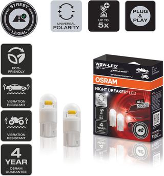 OSRAM NIGHT BREAKER LED W5W, luz de estacionamient