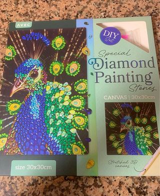 Quadro Diamond Painting Pavone