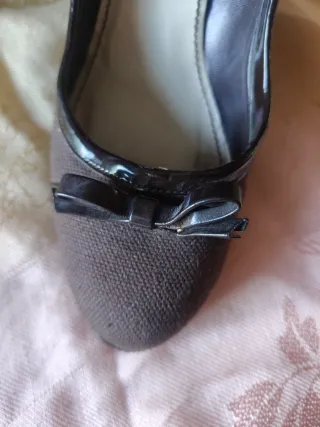 Zapatos Zara mujer tacón medio marrones nº 38