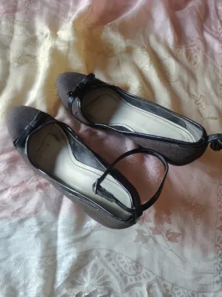 Zapatos Zara mujer tacón medio marrones nº 38