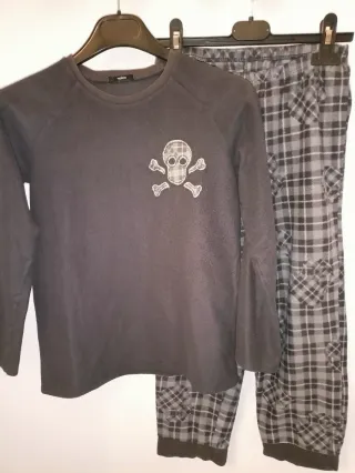 Pigiama Tezenis bambino teschio e quadri