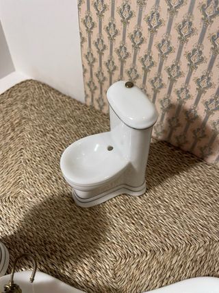 Set Bagno Dollhouse Bianco Filo Argento