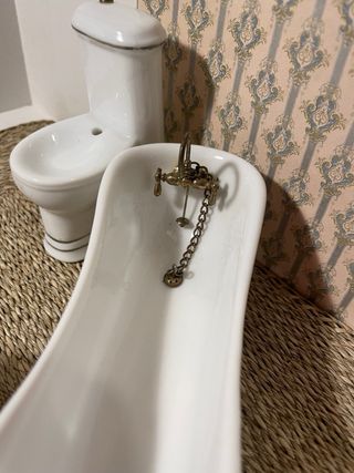 Set Bagno Dollhouse Bianco Filo Argento