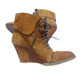 Botín cuña Stradivarius Marrón Talla 40