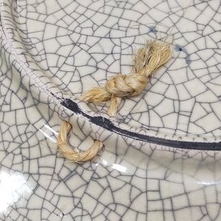 Plato decorativo cerámica azul y blanco