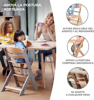 kk Kinderkraft Trona Bebé de Madera ENOCK, Evoluti