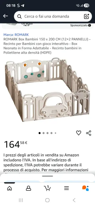 Box bambini Romark 150x200 cm