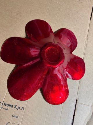 Ciotola in Vetro Stile Murano Rosso Oro