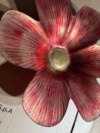 Ciotola in Vetro Stile Murano Rosso Oro