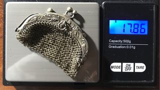 Monedero Malla Plata Ley + Regalo