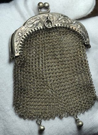 Monedero Malla Plata Ley + Regalo