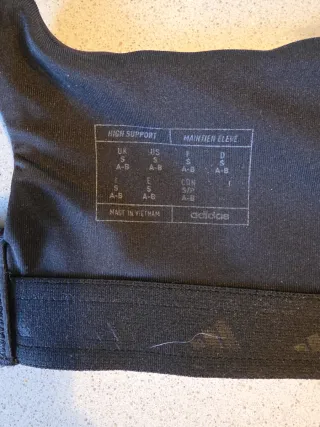 Sujetador deportivo Adidas negro