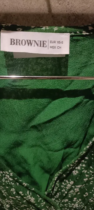 Vestido Brownie verde talla S