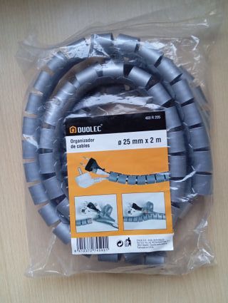 Organizador de Cables DUOLEC Ø 25 mm x 2 m. Recoge