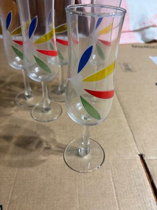 Set 5 Bicchieri Flûte Murano