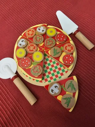 Set Pizza Madera Juguete Niños