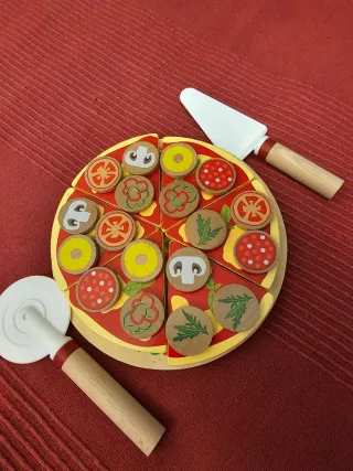 Set Pizza Madera Juguete Niños