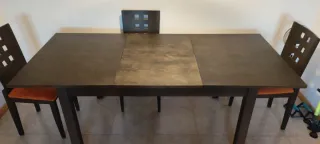 Mesa extensible salón con 4 sillas