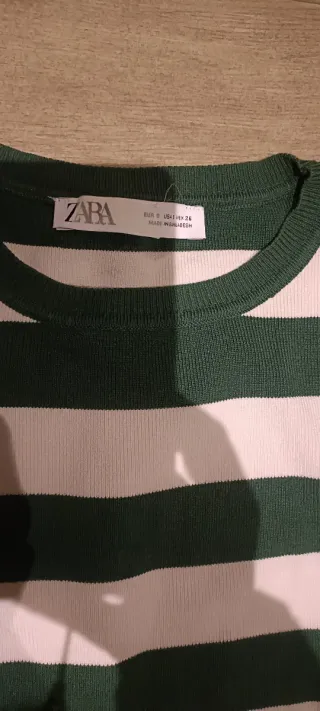 Jersey crop rayas Zara