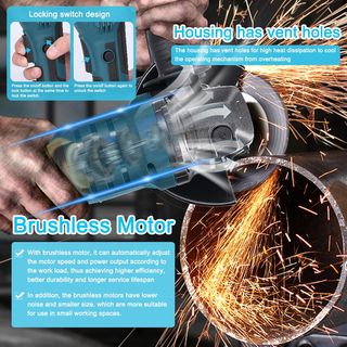 Amoladora Angular, Mulcort 21V 125mm M14 Amoladora