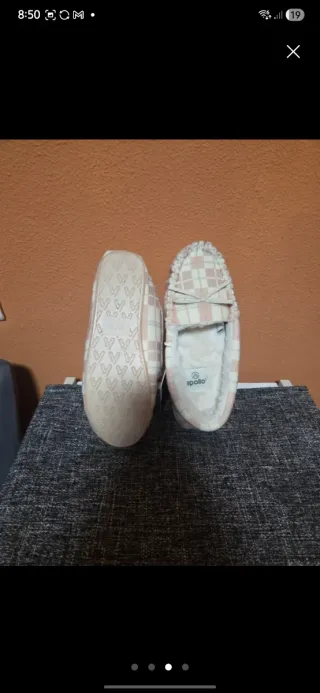 Zapatillas Mocasín Apollo Beige y Rosa