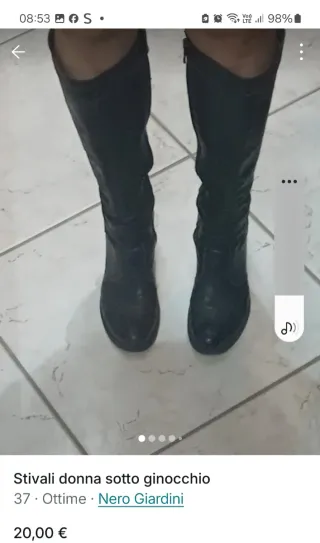 Stivali Nero Giardini donna neri/grigi