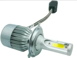 2 Lampadine LED C6 H4 Fari Auto Moto Luce Bianca