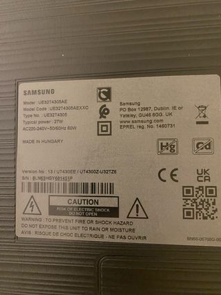 Televisor Samsung 32 Negro.