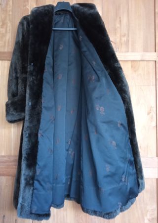 Abrigo Piel de Marta Rasado Marrón T/M