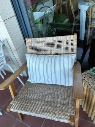 Sillones de jardín ratán y madera