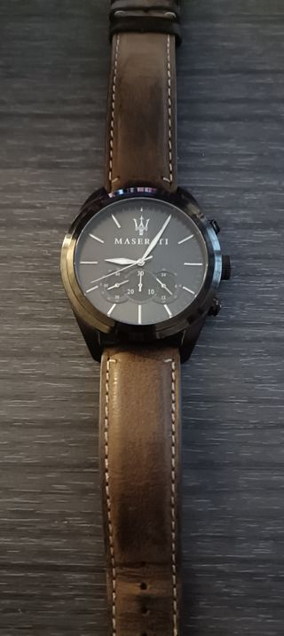 Reloj Maserati Cronógrafo Negro y Marrón